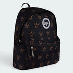 Details the high-definition embroidery and the precision of the front pocket zip.