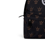 Details the high-definition embroidery and the precision of the front pocket zip.