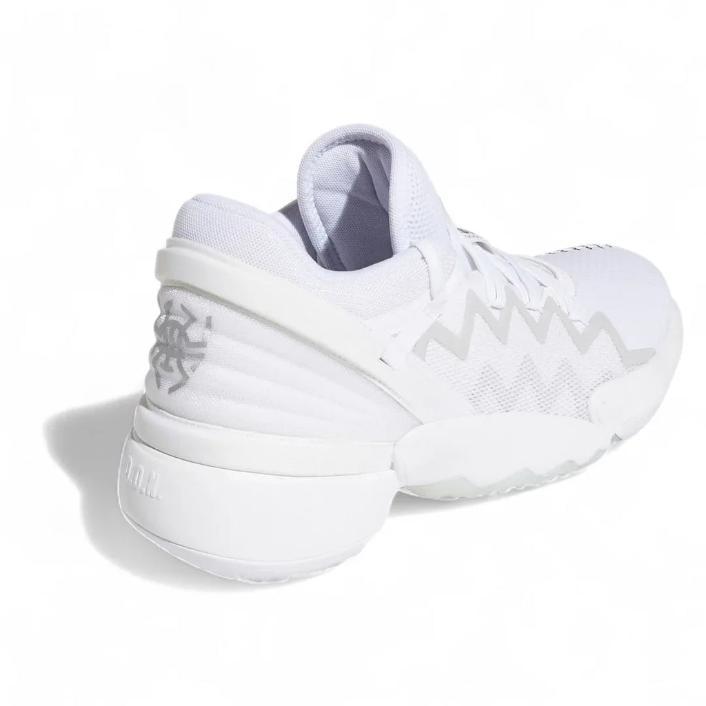 Rear view of the Adidas D.O.N. Issue 2 Men's sneakers, focusing on the structured heel and Donovan Mitchell branding.