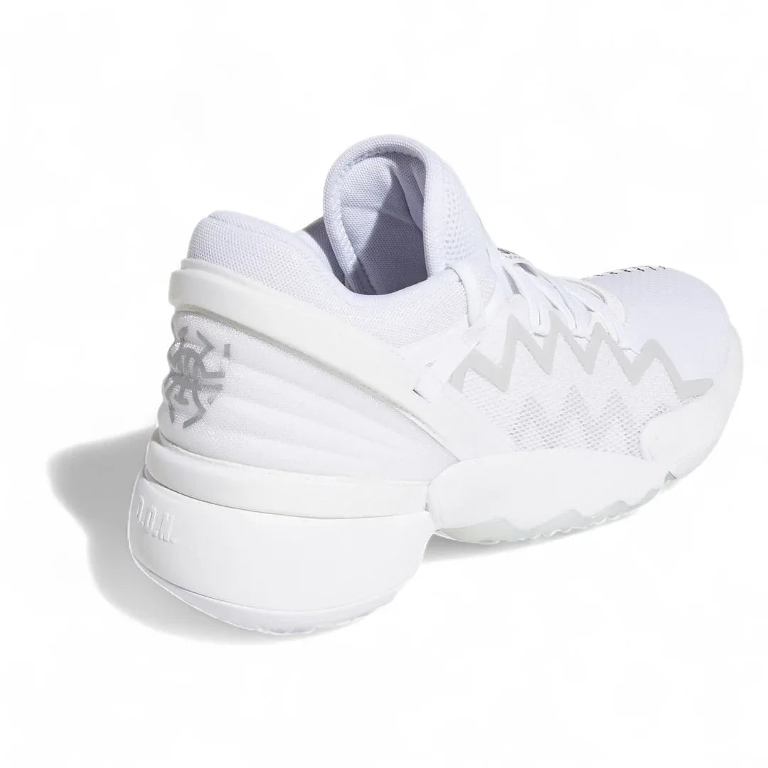 Rear view of the Adidas D.O.N. Issue 2 Men's sneakers, focusing on the structured heel and Donovan Mitchell branding.