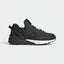 Highlights the high-velocity zip-up closure and the professional depth of the Carbon colourway.