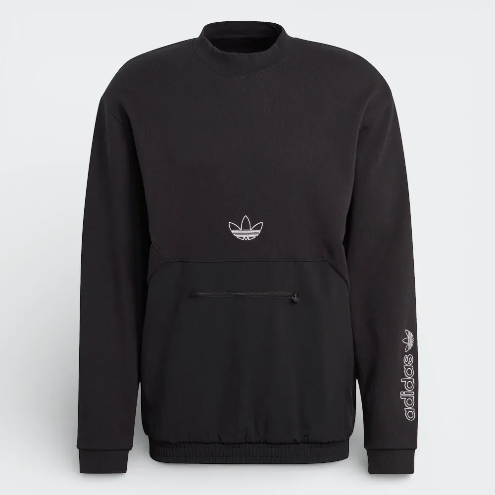 www.tradesports.co.uk Adidas Originals Men's SPRT Archive Black Crew Sweatshirt GN2464
