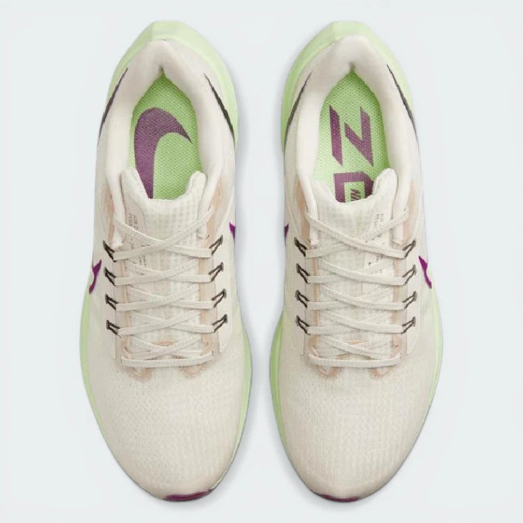 Top-Down View of Pair: Looking down at the technical lacing system and the breathable engineered mesh across the toe box.