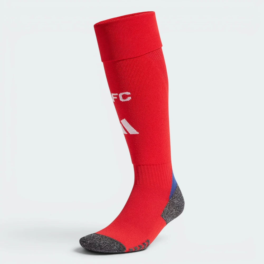 Highlights the high-velocity white adidas 3-Stripes branding running down the calf and the professional depth of the Better Scarlet fabric.