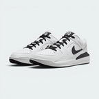 Angle View Showing Both Pair Side by Side: Captures the multi-layered silhouette and the crisp, neutral colour blocking.