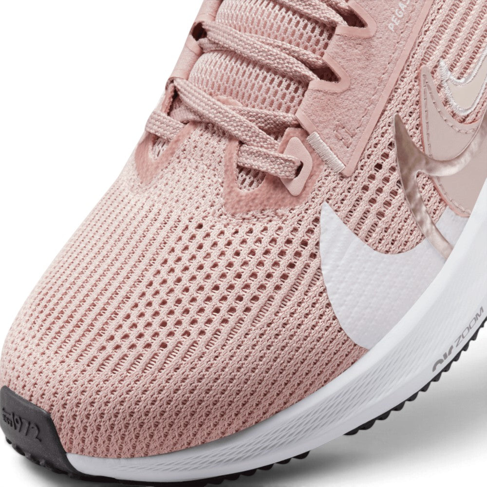 Macro focus on the toe box and lacing anchor zone, detailing the fine engineered mesh texture, synthetic toe cap reinforcement ("1972" heritage callout), and supportive lace loops.