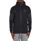 Trade Sports Nike Air black and anthracite funnel-neck half-zip fleece hoodie with dropped shoulders on a model