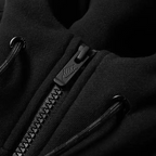 Trade Sports Nike Air black and anthracite fleece hoodie featuring a detailed view of the branded half-zip placket