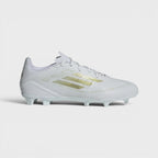 adidas F50 League Firm/Multi-Ground Boots - Cloud White / Gold Metallic / Cloud White IE0604