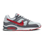 Trade Sports Nike Air Max Command trainers in grey, white, and gym red with a visible heel air unit and leather upper.