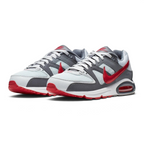 Trade Sports Nike Air Max Command trainers in grey, white, and gym red with a visible heel air unit and mesh upper.