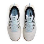 Trade Sports Nike Women's ReactX Pegasus Trail 5 running shoes in white with blue tint accents and mesh upper.