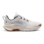 Trade Sports Nike Women's ReactX Pegasus Trail 5 in white and blue tint with breathable mesh and rugged ATC outsole.