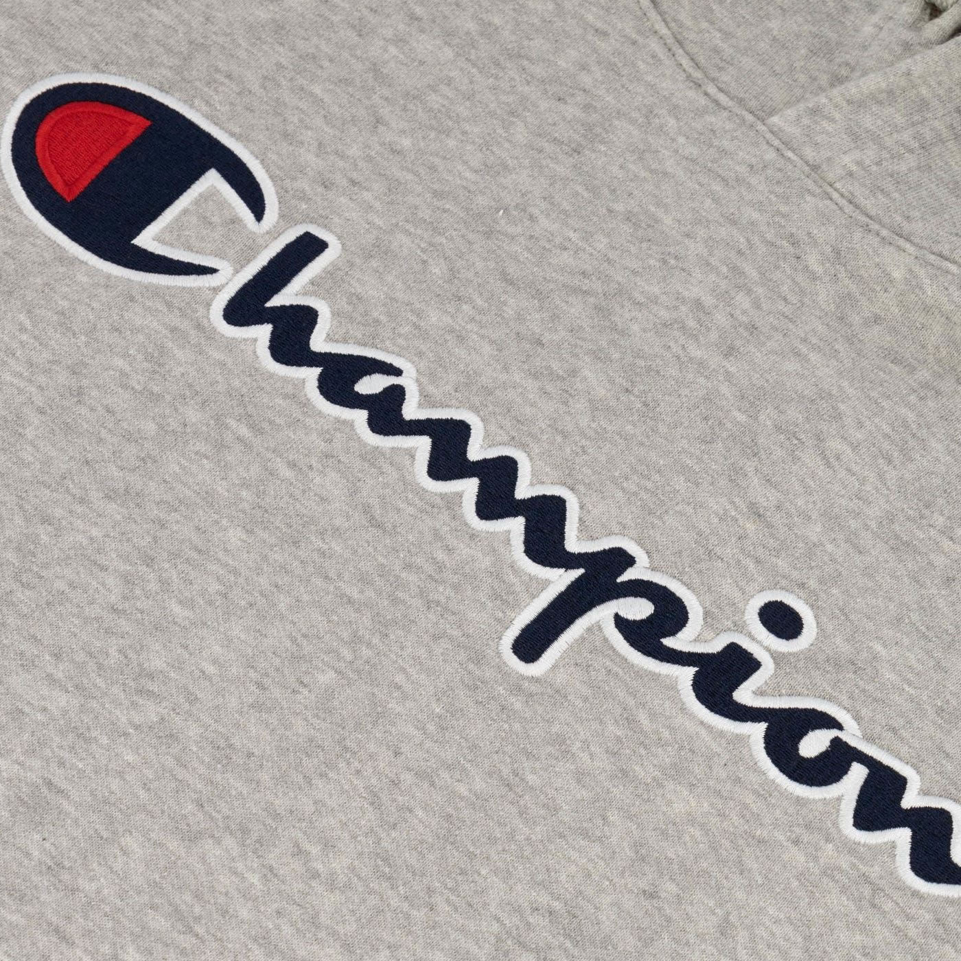 tradesports.co.uk Champion Men's Script Logo Fleece Hoodie Grey