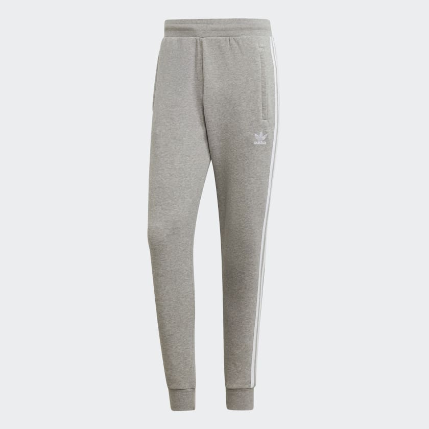tradesports.co.uk adidas 3 Stripe adicolor Fleece Pants - Grey