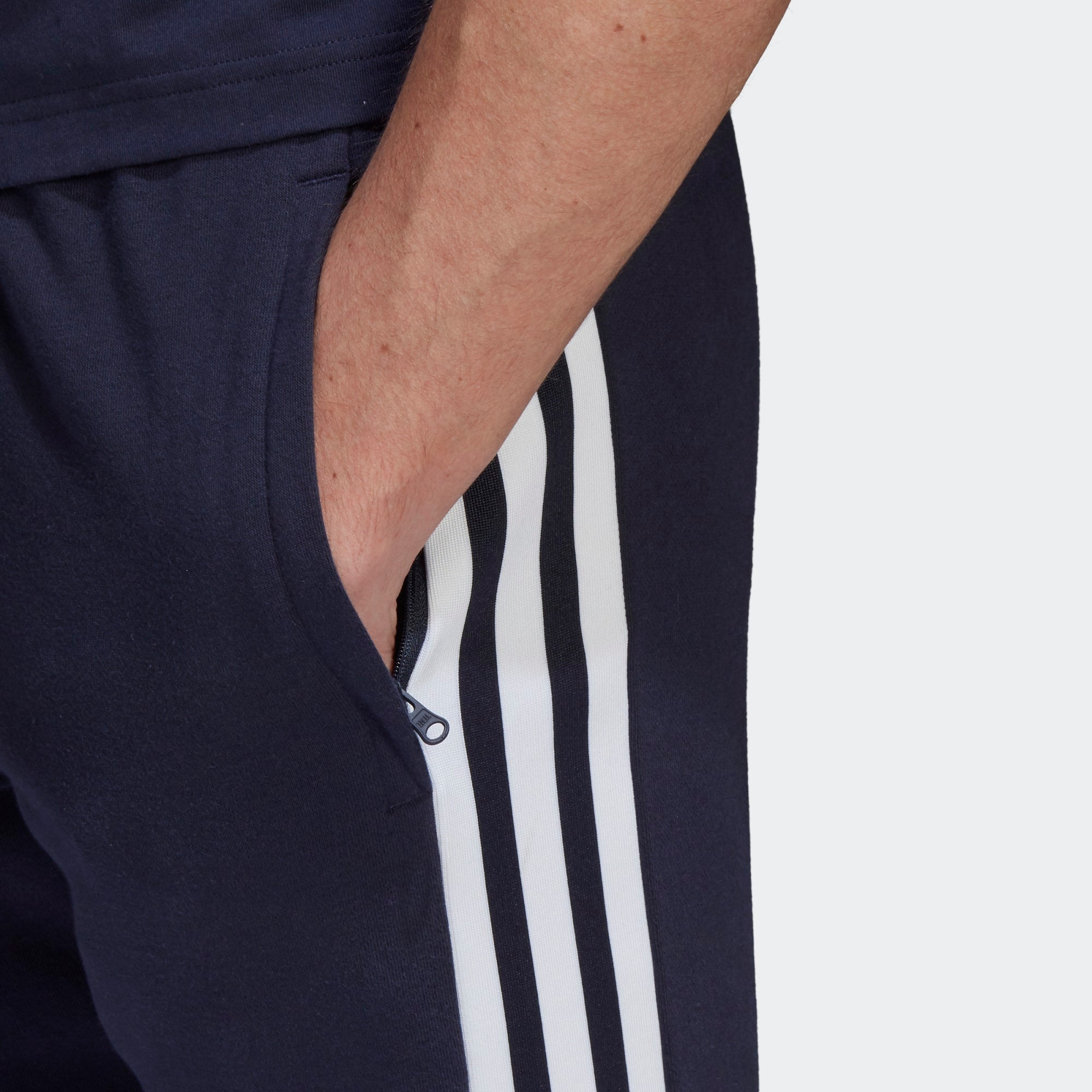 Blue stripe adidas sales pants