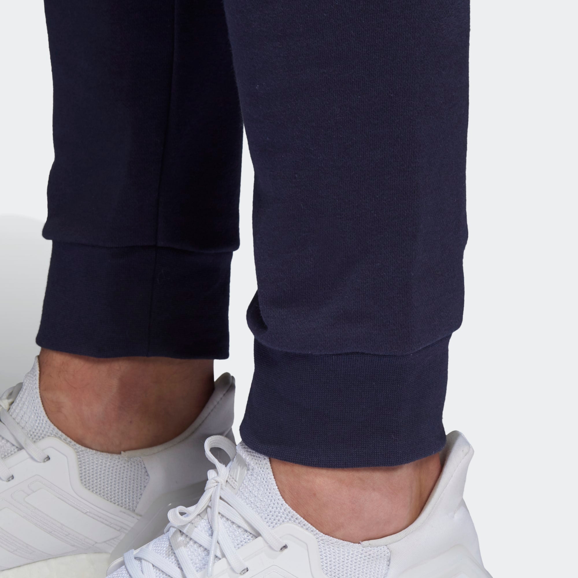 Adidas Men s 3 Stripe Tape Sweat Pants Blue FR7214 Trade Sports