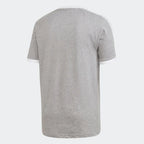 Back view of grey adidas t-shirt on ghost mannequin

