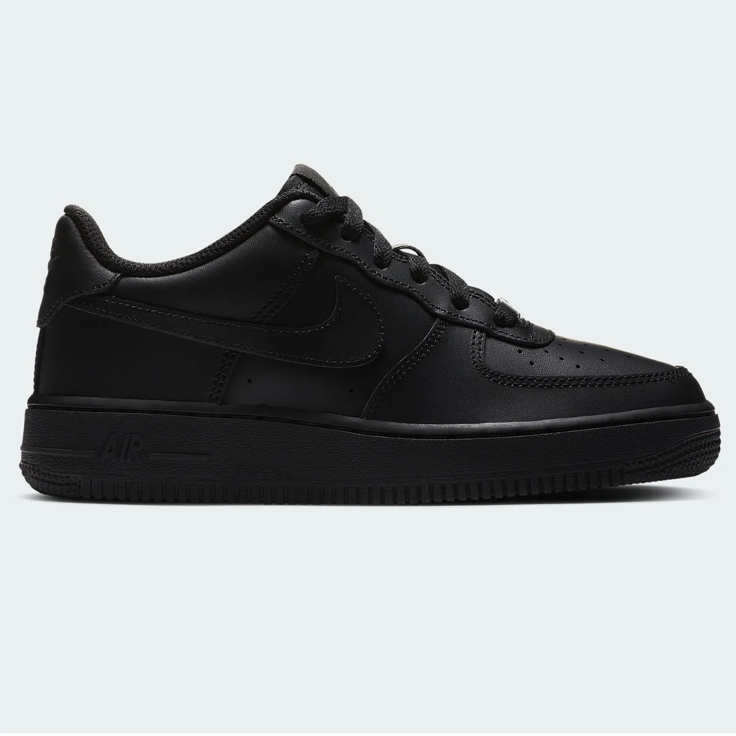Nike Juniors Air Force 1 All Black Shoes 314192 009 Trade Sports