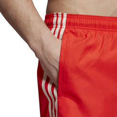 tradesports.co.uk adidas Men's 3 Stripe Swim Shorts - Bright Red