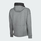 Nike Air NSW Fleece Men's Tracksuit in heather grey, back view showcasing the plain back design of the top