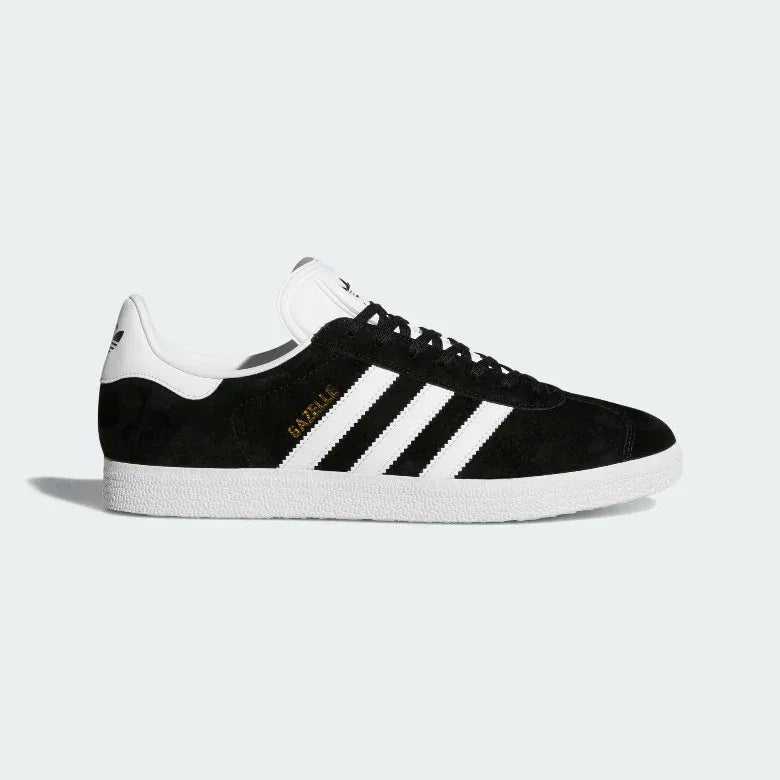adidas Originals Gazelle Men's BB5476 side view showing bold blue suede upper with white 3-Stripes Main image