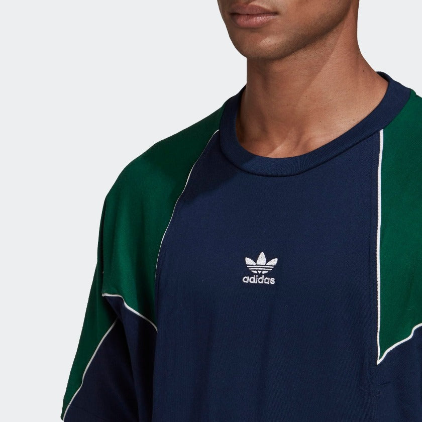 Adidas Originals Men\'s GE0871 Big Sports - - Navy T-Shirt Trade Abstract Trefoil