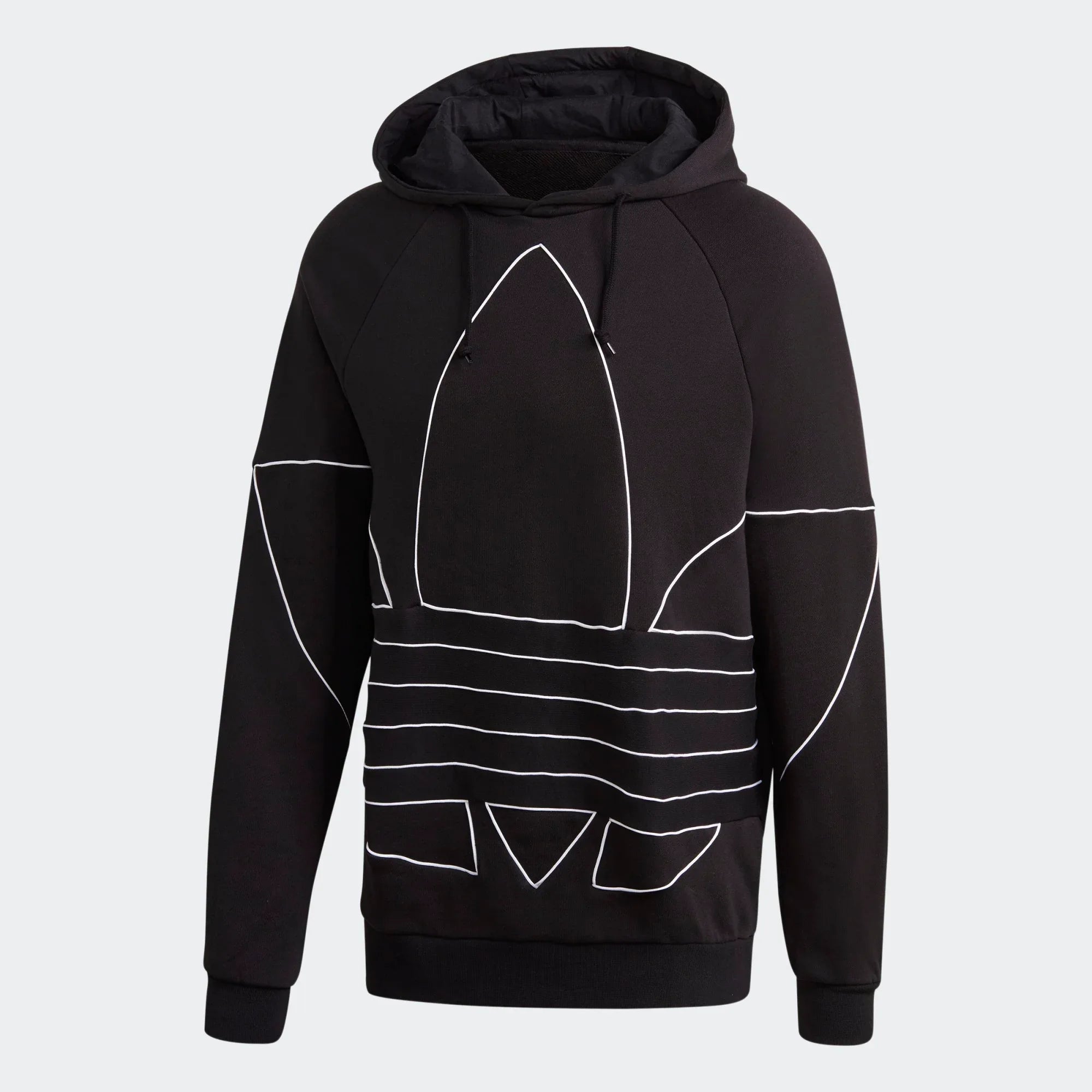 Adidas Originals Men's Big Trefoil Outline Hoodie Black GE0823 Size Small Secondary image