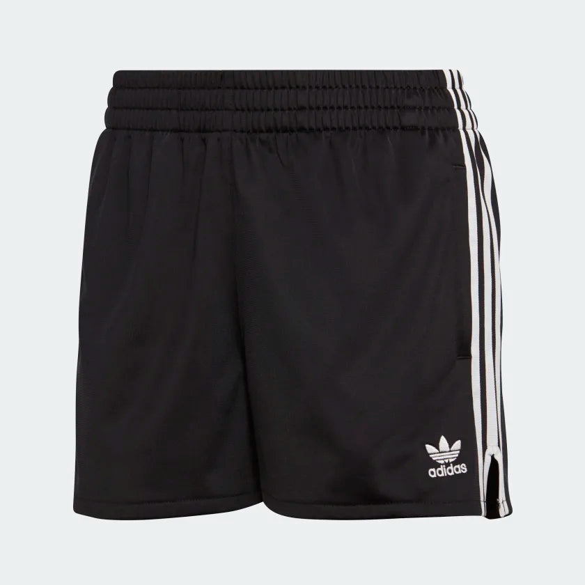 Adidas 3 stripe hot sale poly shorts pink