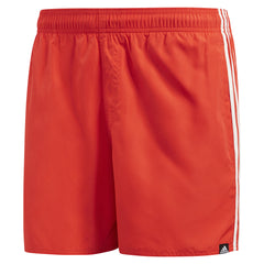 tradesports.co.uk adidas Men's 3 Stripe Swim Shorts - Bright Red