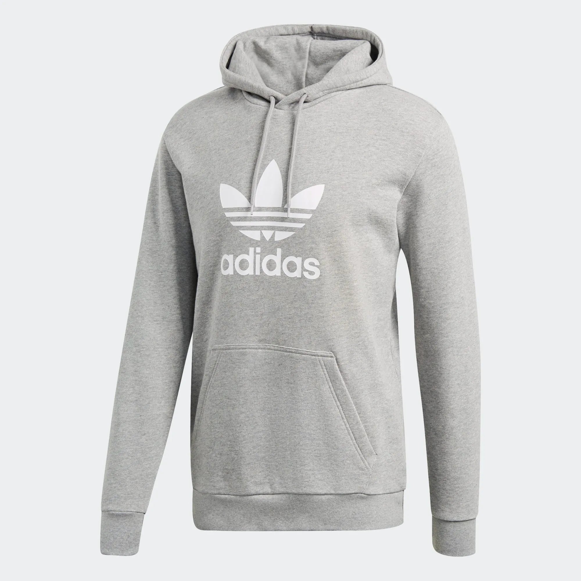 Adidas originals trefoil hoodie 2025 grey