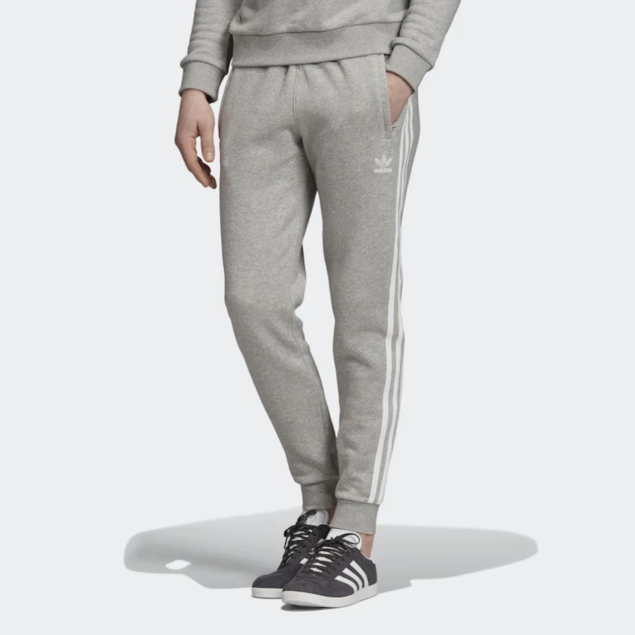 tradesports.co.uk adidas 3 Stripe adicolor Fleece Pants - Grey