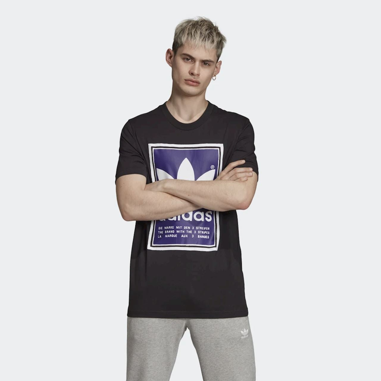 tradesports.co.uk Adidas Originals Men's Filled Label T-Shirt - Black