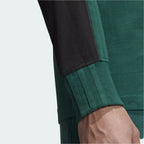 Detailed zoom on the ribbed crew neck collar or ribbed cuff of the Adidas R.Y.V. Long Sleeve Men's T-Shirt, highlighting the fabric finish.