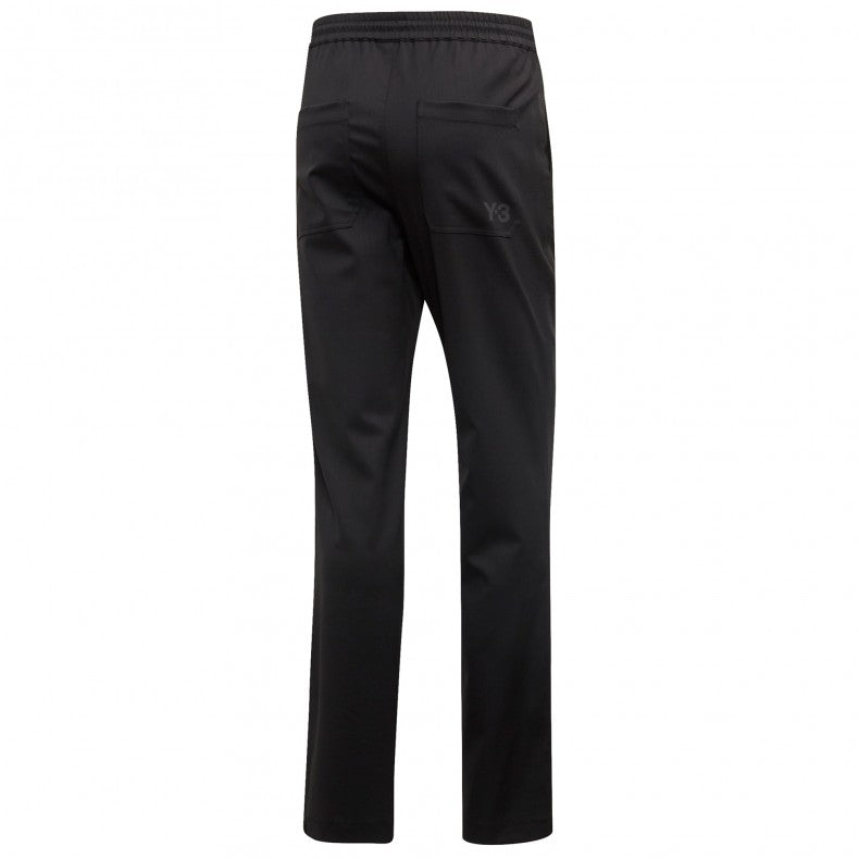 Adidas Y-3 Men's Satin Straight Track Pants - Black
