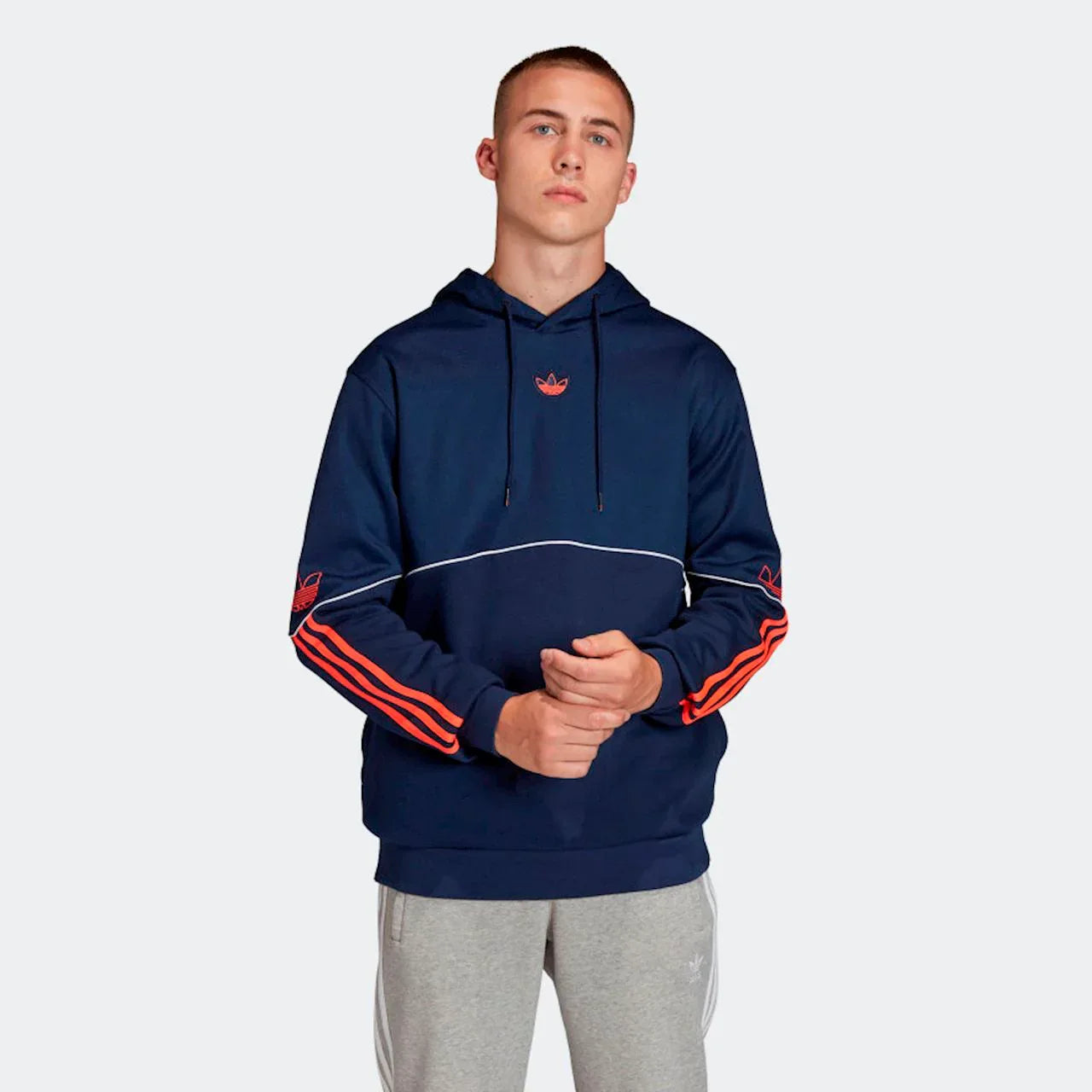 tradesports.co.uk Adidas Originals Men's Outline Fleece Hoodie FM3917 Main image