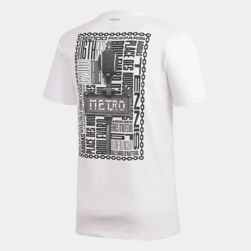 tradesports.co.uk Adidas Men's Paris Graphic Tee Shirt - White