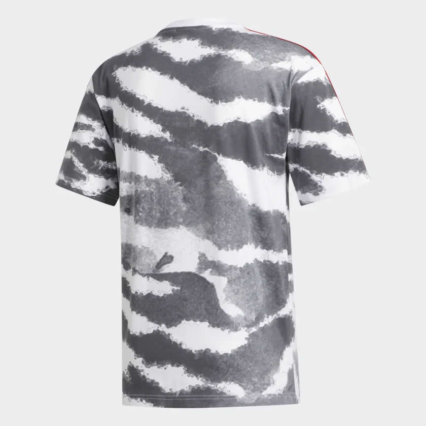Adidas Originals Men's Zebra Print Tee Shirt - White