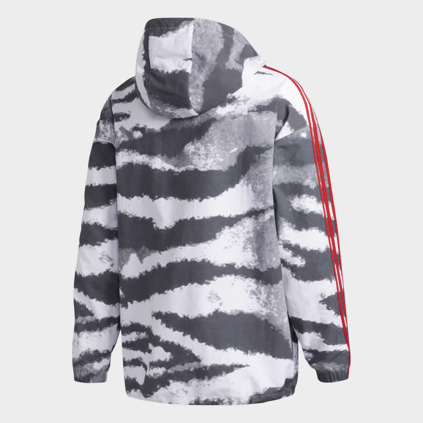 tradesports.co.uk Adidas Originals Men's Zebra Print Anorak Jacket - White