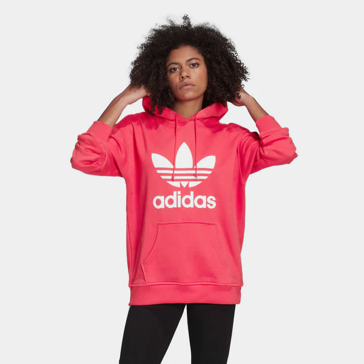 Adidas Originals Women's Adicolor Trefoil Hoodie - Pink