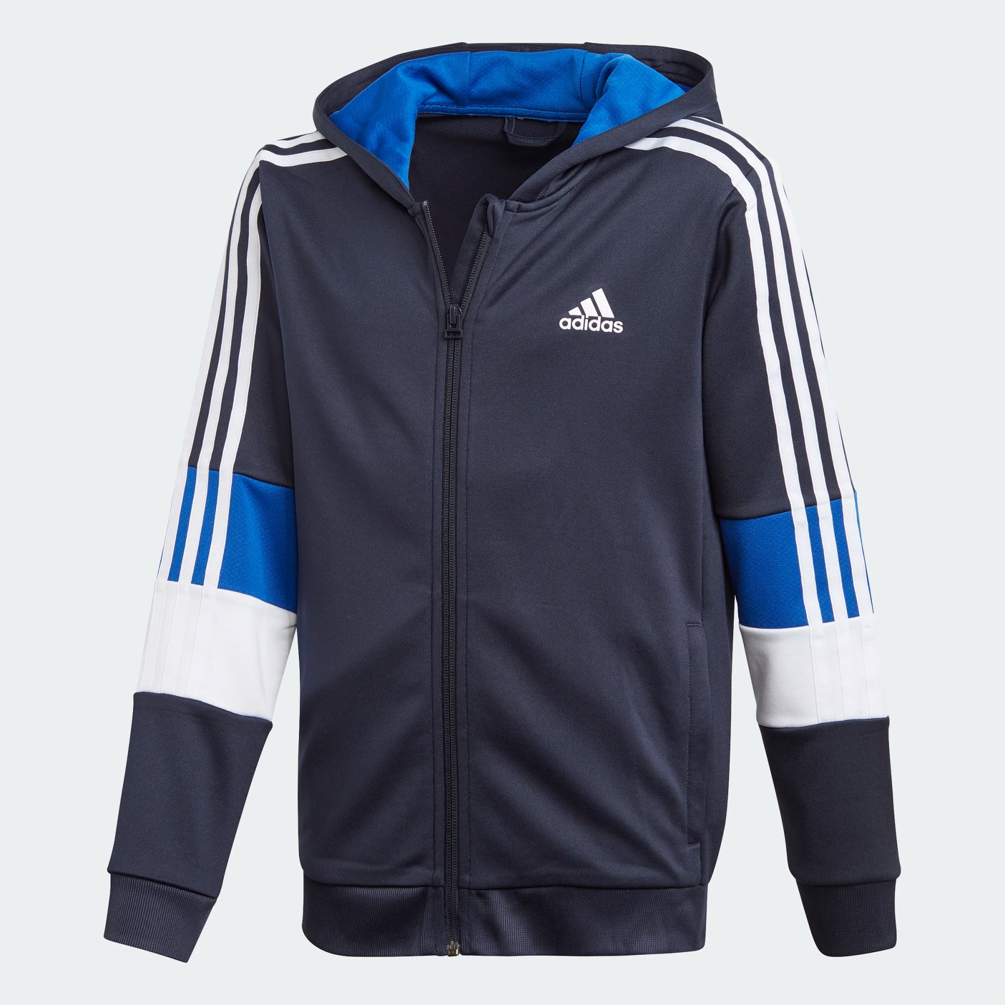 White and blue adidas hoodie deals