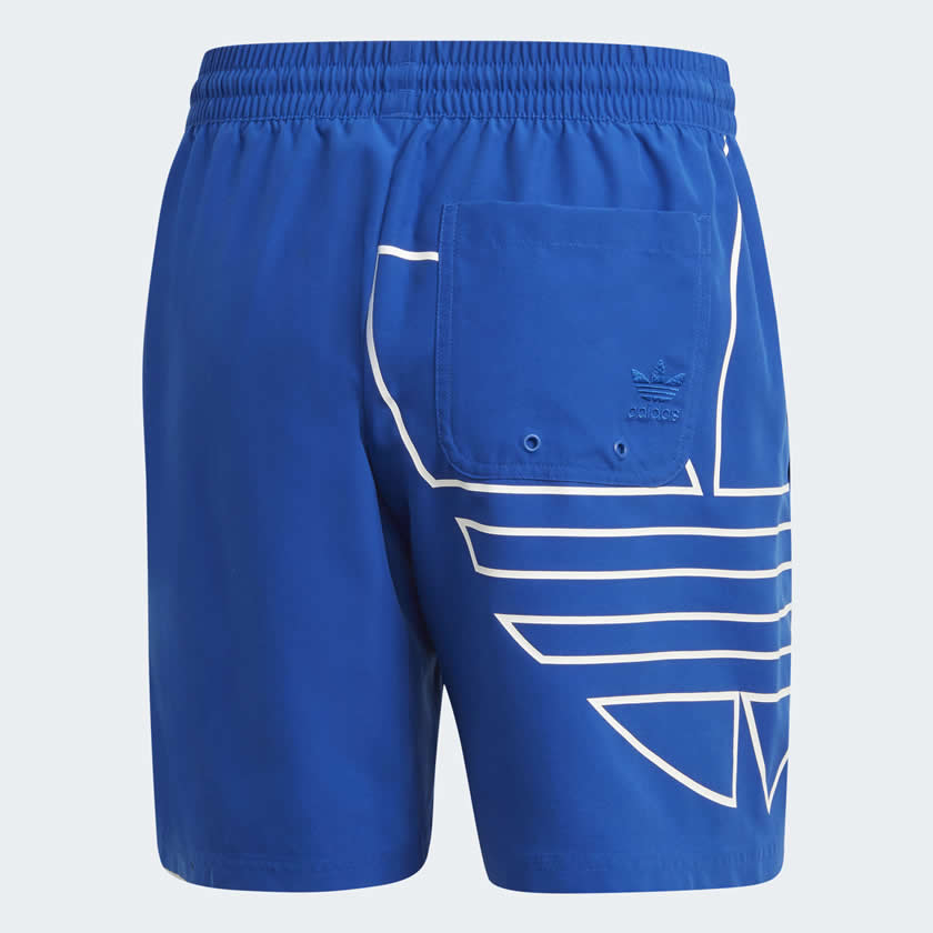 Adidas Originals Men's Big Trefoil Outline Swim Shorts GE0801