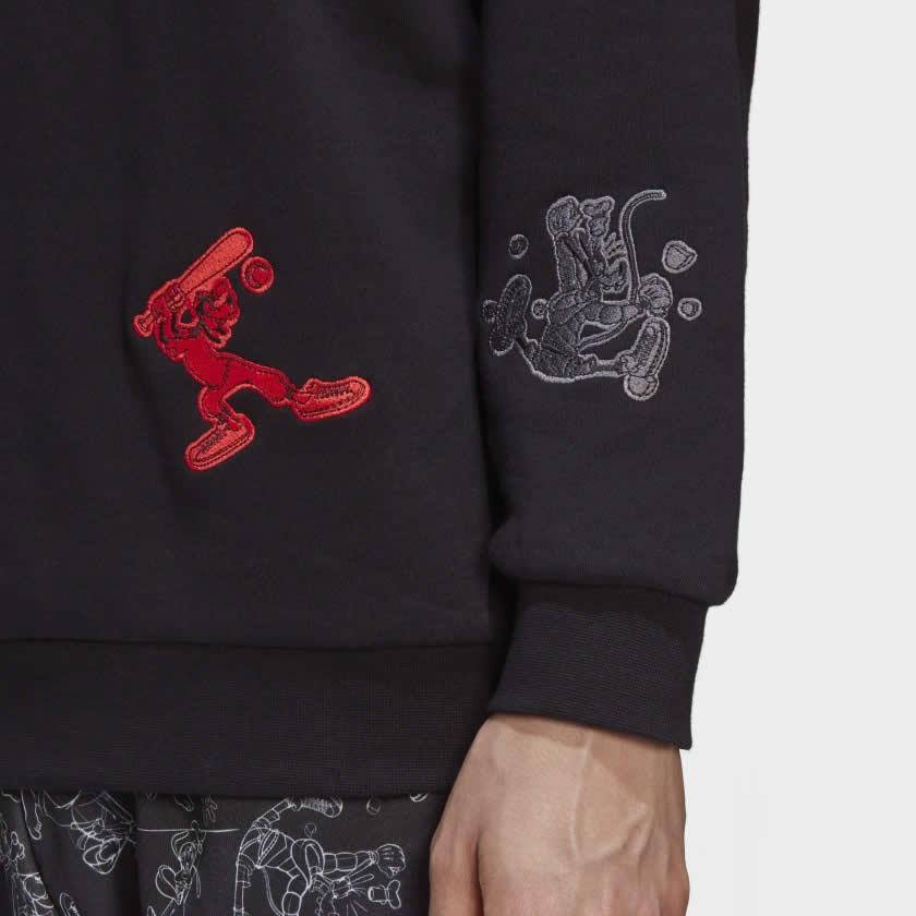 Adidas Originals Men's Goofy Crew Neck Sweatshirt Black GJ0848 UK XS