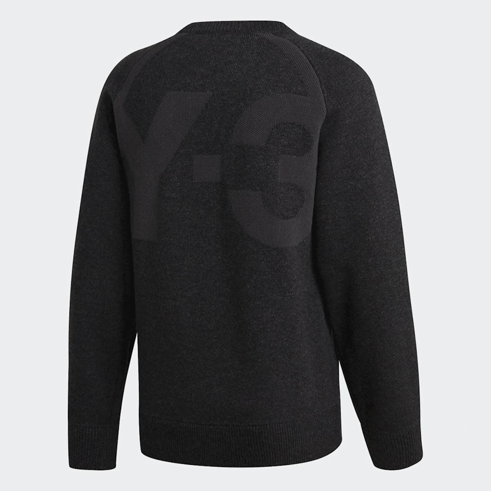 Adidas Y-3 Men's Size Medium Classic Knit Crew Sweater - Grey