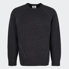 Adidas Y-3 Men's Size Medium Classic Knit Crew Sweater - Grey