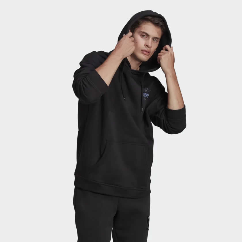 Adidas Originals Men\'s R.Y.V. Abstract Trefoil Hoodie - Black GN3308 -  Trade Sports | Sweatshirts