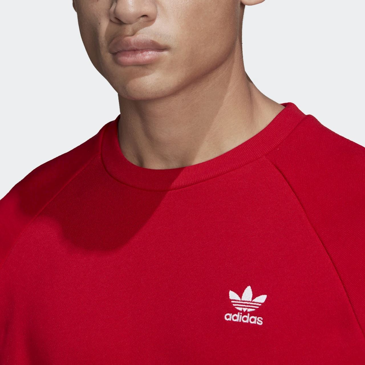 Adidas Originals Trefoil Essential Crew Sweater Red GN3412 - Sports