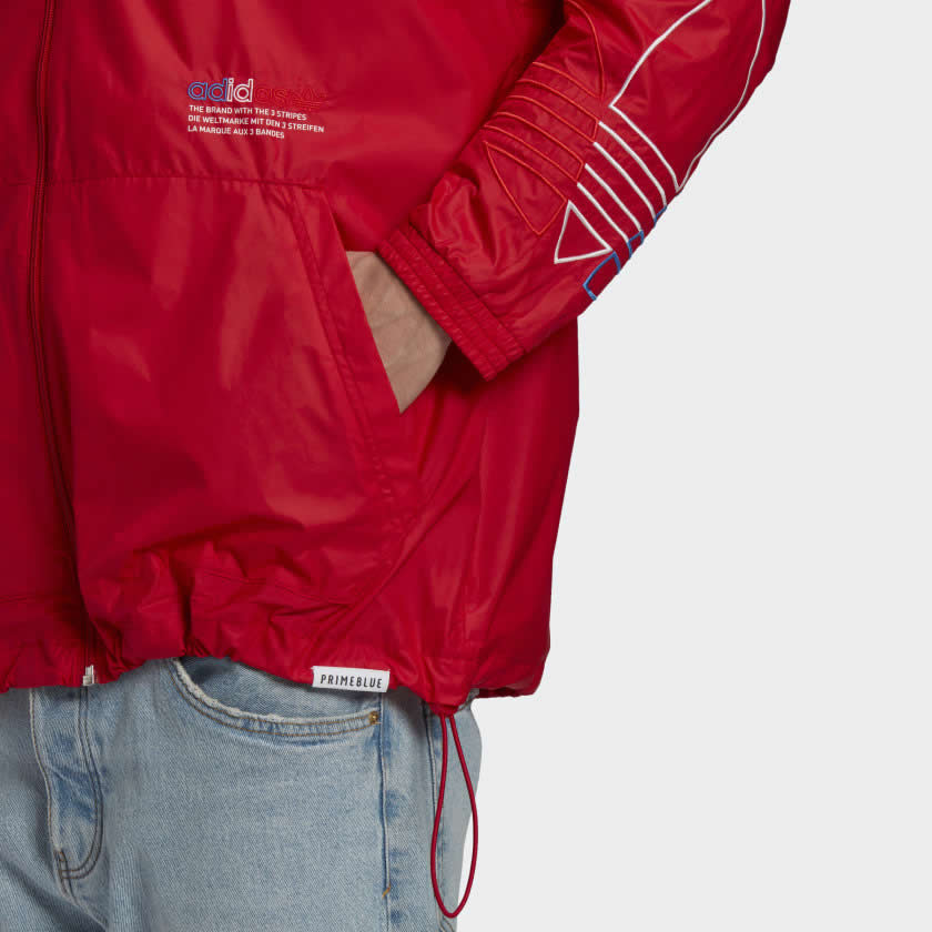 Adidas Originals Men's Adicolor FTO Windbreaker - Red