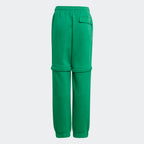 adidas x LEGO Kids' Fleece Track Pants GN6803 back view showing elastic waistband and rear panel
