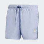 adidas Classic 3-Stripes Men's Swim Shorts GU0322 front view showing violet colour and white 3-Stripes